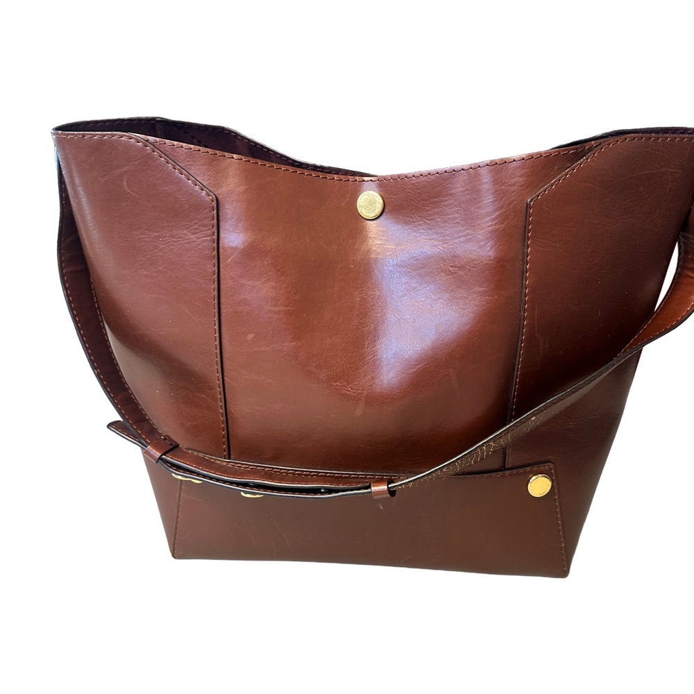 Stella McCartney Brown Popper Bucket Bag - Picture 3 of 5